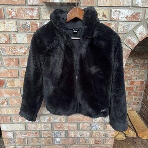 Under Armour Black Fleece Hoodie - Jacket - Girls Sz Youth Large